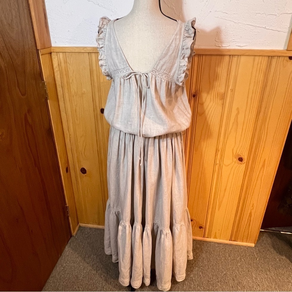 Joslin Gracie Cotton Crochet Maxi Dress Sz-US 6/AU 10 - Picture 8 of 14